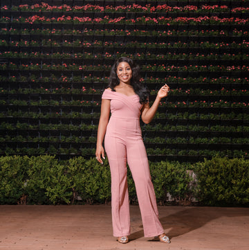 Nneka Blush Elegance Off-Shoulder